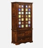 Siramika Sheesham Wood 2 Door Wardrobe In Provincial Teak Finish With Drawer