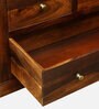 Siramika Sheesham Wood 2 Door Wardrobe In Provincial Teak Finish With Drawer