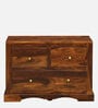 Siramika Sheesham Wood 2 Door Wardrobe In Provincial Teak Finish With Drawer