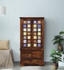 Siramika Sheesham Wood 2 Door Wardrobe In Provincial Teak Finish With Drawer