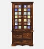 Siramika Sheesham Wood 2 Door Wardrobe In Provincial Teak Finish With Drawer