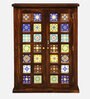 Siramika Sheesham Wood 2 Door Wardrobe In Provincial Teak Finish With Drawer