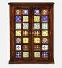 Siramika Sheesham Wood 2 Door Wardrobe In Provincial Teak Finish With Drawer
