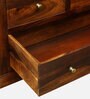 Siramika Sheesham Wood 2 Door Wardrobe In Provincial Teak Finish With Drawer