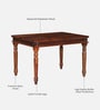 Siramika Sheesham Wood 4 Seater Dining Set In Honey Oak Finish Siramika Sheesham Wood 4 Seater Dining Set In Honey Oak Finish