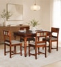 Siramika Sheesham Wood 4 Seater Dining Set In Honey Oak Finish Siramika Sheesham Wood 4 Seater Dining Set In Honey Oak Finish