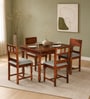 Siramika Sheesham Wood 4 Seater Dining Set In Honey Oak Finish Siramika Sheesham Wood 4 Seater Dining Set In Honey Oak Finish