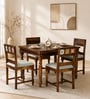 Siramika Sheesham Wood 4 Seater Dining Set In Provincial Teak Finish Siramika Sheesham Wood 4 Seater Dining Set In Provincial Teak Finish