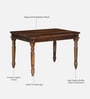 Siramika Sheesham Wood 4 Seater Dining Set In Provincial Teak Finish Siramika Sheesham Wood 4 Seater Dining Set In Provincial Teak Finish