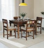 Siramika Sheesham Wood 4 Seater Dining Set In Provincial Teak Finish Siramika Sheesham Wood 4 Seater Dining Set In Provincial Teak Finish