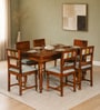 Siramika Sheesham Wood 6 Seater Dining Set In Honey Oak Finish Siramika Sheesham Wood 6 Seater Dining Set In Honey Oak Finish