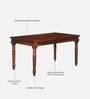 Siramika Sheesham Wood 6 Seater Dining Set In Honey Oak Finish Siramika Sheesham Wood 6 Seater Dining Set In Honey Oak Finish