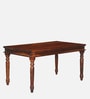 Siramika Sheesham Wood 6 Seater Dining Set In Honey Oak Finish Siramika Sheesham Wood 6 Seater Dining Set In Honey Oak Finish