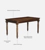 Siramika Sheesham Wood 6 Seater Dining Set In Provincial Teak Finish With Cushioned Bench Siramika Sheesham Wood 6 Seater Dining Set In Provincial Teak Finish With Cushioned Bench
