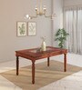 Siramika Sheesham Wood 6 Seater Dining Table In Honey Oak Finish