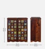 Siramika Sheesham Wood Bar Cabinet In Honey Oak Finish