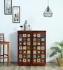 Siramika Sheesham Wood Bar Cabinet In Honey Oak Finish