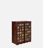 Siramika Sheesham Wood Bar Cabinet In Honey Oak Finish