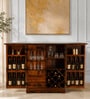Siramika Sheesham Wood Bar Cabinet In Honey Oak Finish Siramika Sheesham Wood Bar Cabinet In Honey Oak Finish