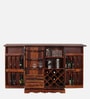 Siramika Sheesham Wood Bar Cabinet In Honey Oak Finish