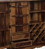 Siramika Sheesham Wood Bar Cabinet In Provincial Teak Finish