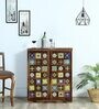 Siramika Sheesham Wood Bar Cabinet In Provincial Teak Finish