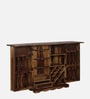 Siramika Sheesham Wood Bar Cabinet In Provincial Teak Finish