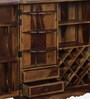 Siramika Sheesham Wood Bar Cabinet In Provincial Teak Finish