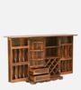 Siramika Sheesham Wood Bar Cabinet In Rustic Teak Finish