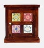 Siramika Sheesham Wood Bedside Table (LHS Door) In Honey Oak Finish