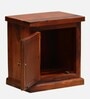 Siramika Sheesham Wood Bedside Table (Lhs Door) In Honey Oak Finish