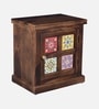 Siramika Sheesham Wood Bedside Table (LHS Door) In Provincial Teak Finish Siramika Sheesham Wood Bedside Table (LHS Door) In Provincial Teak Finish