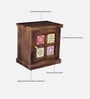 Siramika Sheesham Wood Bedside Table (LHS Door) In Provincial Teak Finish Siramika Sheesham Wood Bedside Table (LHS Door) In Provincial Teak Finish