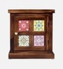 Siramika Sheesham Wood Bedside Table (LHS Door) In Provincial Teak Finish Siramika Sheesham Wood Bedside Table (LHS Door) In Provincial Teak Finish