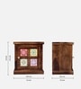 Siramika Sheesham Wood Bedside Table (LHS Door) In Provincial Teak Finish Siramika Sheesham Wood Bedside Table (LHS Door) In Provincial Teak Finish