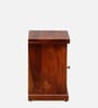 Siramika Sheesham Wood Bedside Table (Rhs Door) In Honey Oak Finish