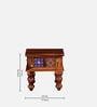 Siramika Sheesham Wood Bedside Table In Honey Oak Finish
