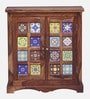 Siramika Sheesham Wood Cabinet In Rustic Teak Finish