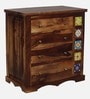 Siramika Sheesham Wood Chest Of Drawers In Provincial Teak Finish