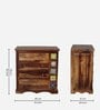Siramika Sheesham Wood Chest Of Drawers In Provincial Teak Finish