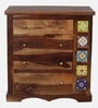 Siramika Sheesham Wood Chest Of Drawers In Provincial Teak Finish