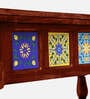 Siramika Sheesham Wood Console Table In Honey Oak Finish