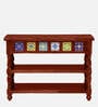 Siramika Sheesham Wood Console Table In Honey Oak Finish