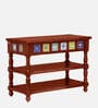 Siramika Sheesham Wood Console Table In Honey Oak Finish