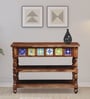 Siramika Sheesham Wood Console Table In Rustic Teak Finish