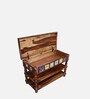 Siramika Sheesham Wood Console Table In Rustic Teak Finish