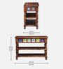 Siramika Sheesham Wood Console Table In Rustic Teak Finish