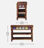 Siramika Sheesham Wood Console Table In Rustic Teak Finish