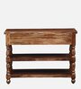 Siramika Sheesham Wood Console Table In Rustic Teak Finish