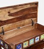 Siramika Sheesham Wood Console Table In Rustic Teak Finish
